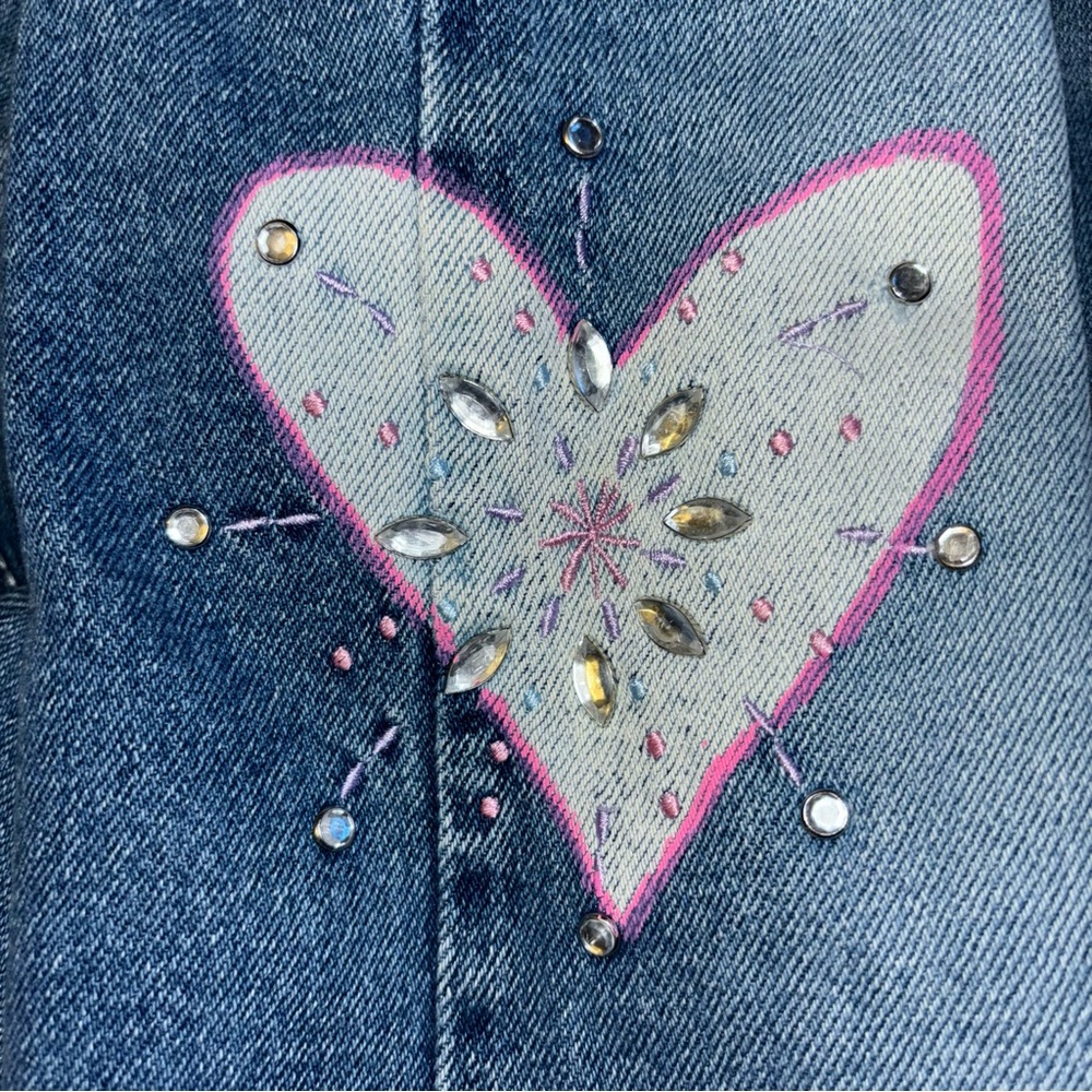 Vintage 2002 Barbie Avenue Blue Jeans with Rhinestone accents Girls Size 6 - Picture 6 of 13